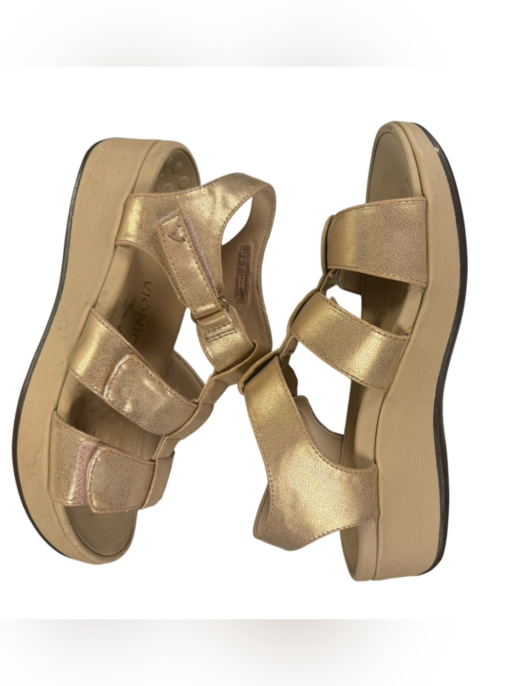 Vionic Tami Metallic Rose Gold Platform Wedge Sandal Size 7 - Picture 8 of 9